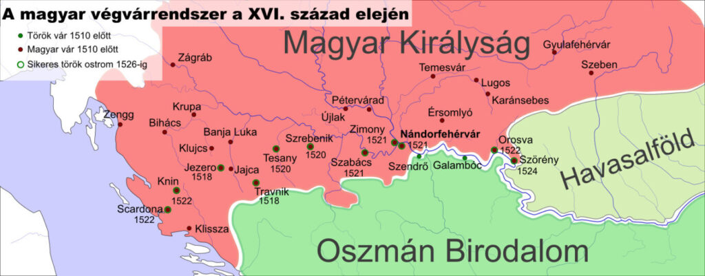 Hungarian Ottoman border at the beginning of the 16th century